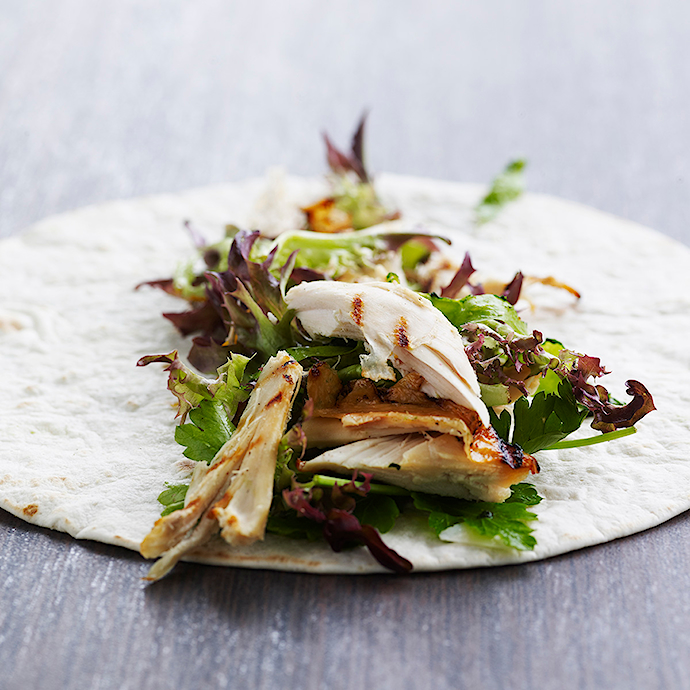 Tortilla med kylling og avocadocreme