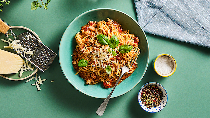 One pot Bolognese med Hakket Kylling