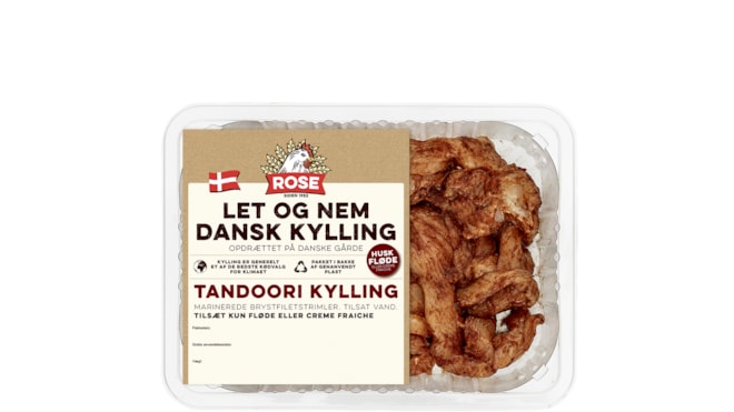 Tandoori kyllingestrimler, køl