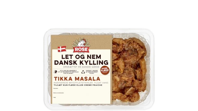 Tikka Masala kyllingestrimler, køl